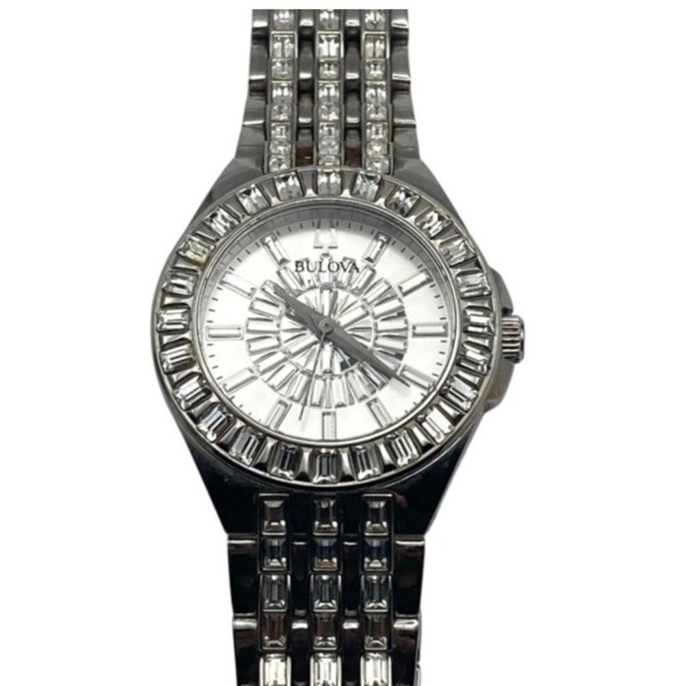 Bulova Phantom Women's Baguette Crystal Dress Watch 32mm - New Battery 967278
